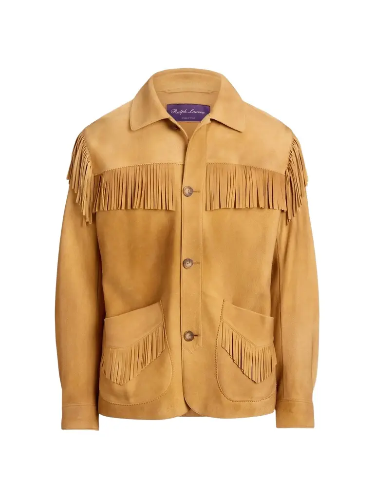 Ralph Lauren Purple Label Men's Carson Fringe Suede Jacket