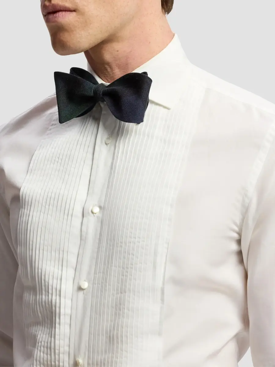 Ralph Lauren Purple Label Men's Plaid-Print Cashmere-Silk Bow Tie | Thumbnail 4