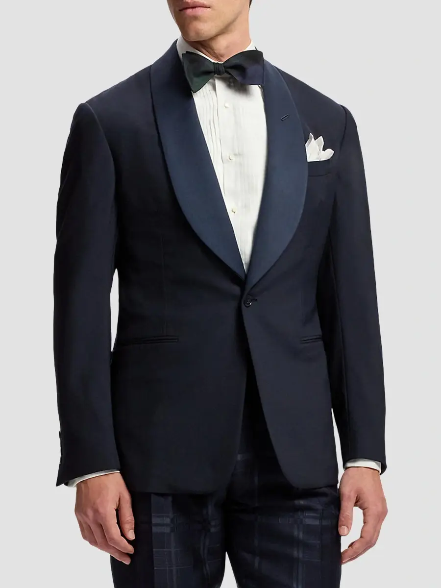 Ralph Lauren Purple Label Men's Plaid-Print Cashmere-Silk Bow Tie | Thumbnail 6