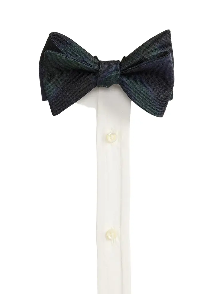 Ralph Lauren Purple Label Men's Plaid-Print Cashmere-Silk Bow Tie