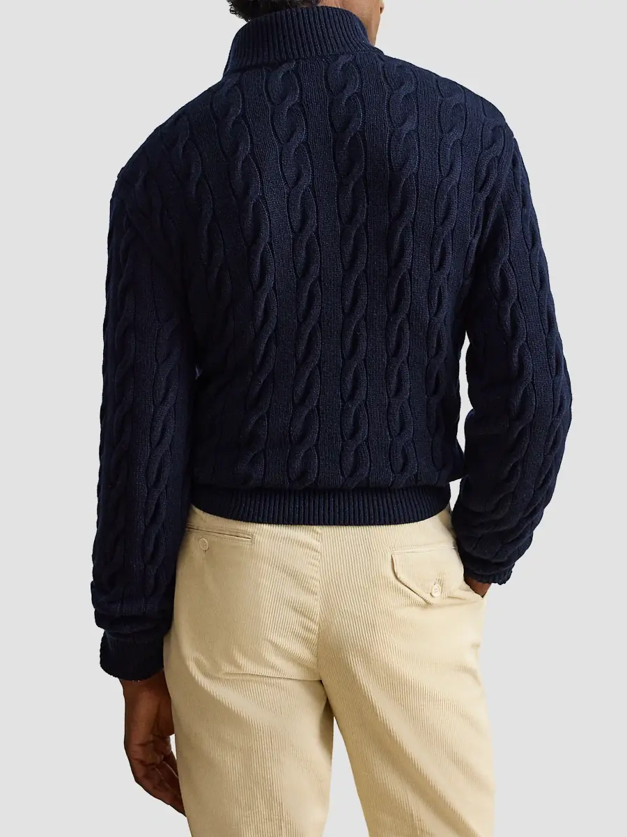 Ralph Lauren Purple Label Men's Cable-Knit Cashmere Sweater | Thumbnail 3