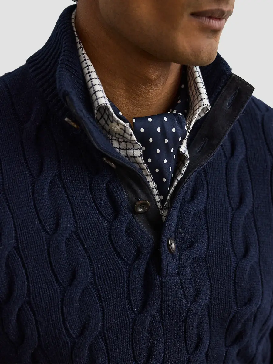 Ralph Lauren Purple Label Men's Cable-Knit Cashmere Sweater | Thumbnail 5
