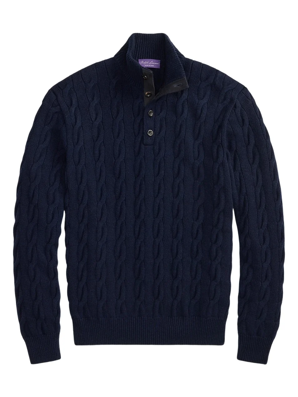 Ralph Lauren Purple Label Men's Cable-Knit Cashmere Sweater