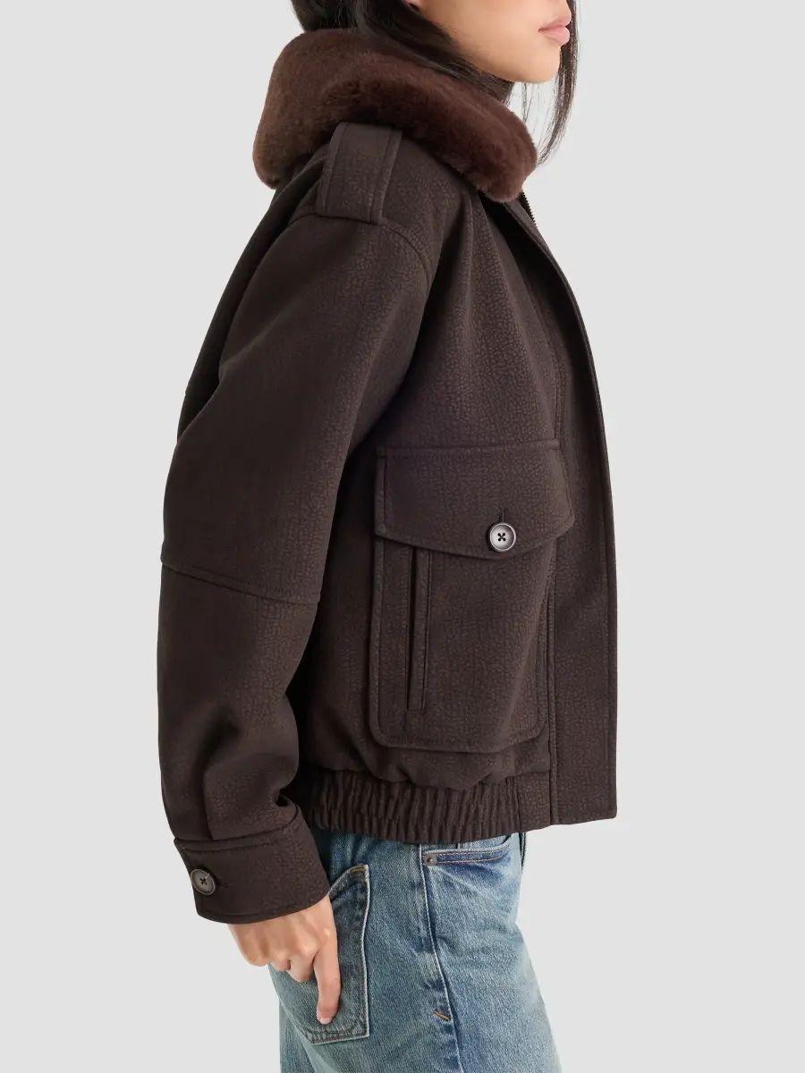 GOOD AMERICAN Women's The Better Than Leather Bomber | Thumbnail 7 GOOD AMERICAN Women's The Better Than Leather Bomber | Thumbnail 7
