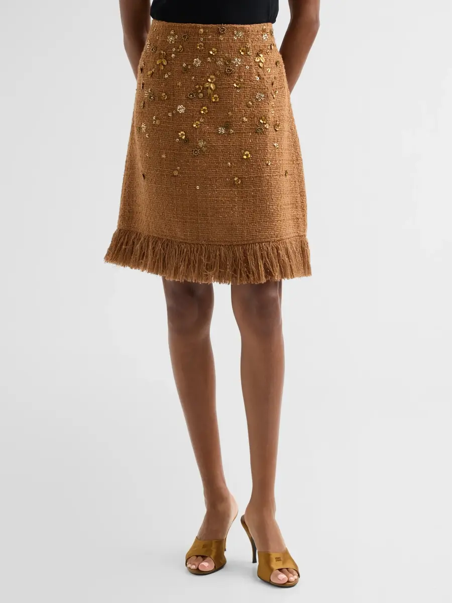 Kobi Halperin Women's Marisa Embellished Tweed Knee-Length Skirt | Thumbnail 4
