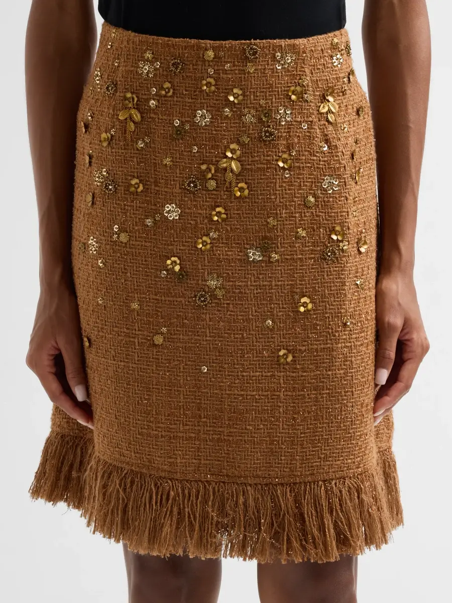 Kobi Halperin Women's Marisa Embellished Tweed Knee-Length Skirt | Thumbnail 5