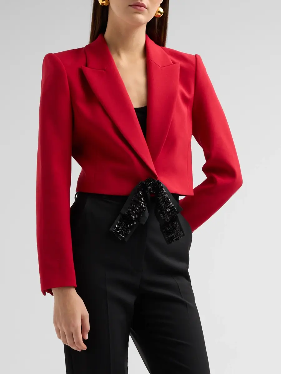 Ungaro Women's Bria Satin Crop Jacket | Thumbnail 4 Ungaro Women's Bria Satin Crop Jacket | Thumbnail 4