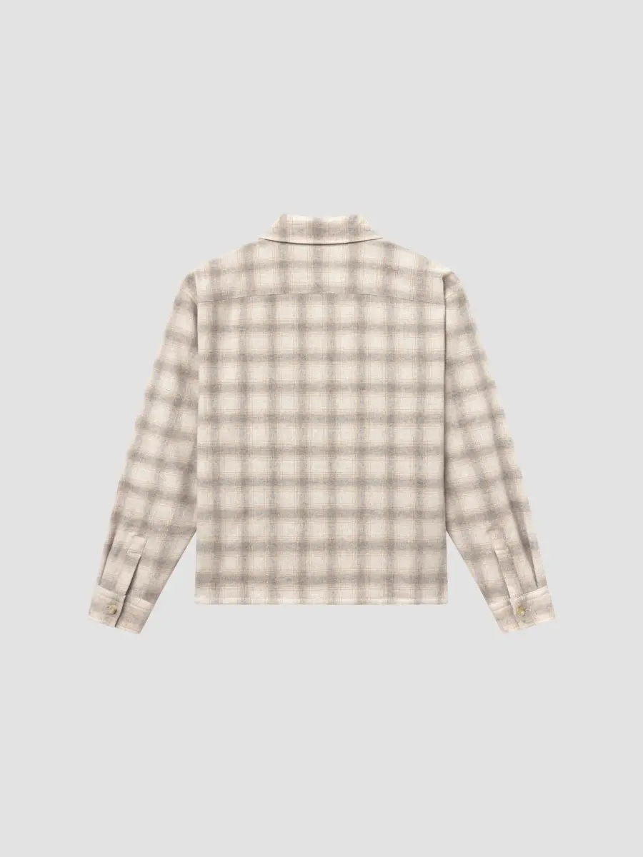 Frame Men's Plaid Wool-Nylon Zip-Front Overshirt | Thumbnail 8