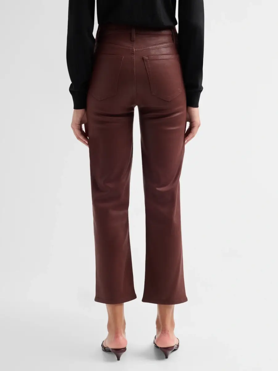 Frame Women's Le Sleek Coated Straight-Leg Crop Jeans | Thumbnail 3 Frame Women's Le Sleek Coated Straight-Leg Crop Jeans | Thumbnail 3