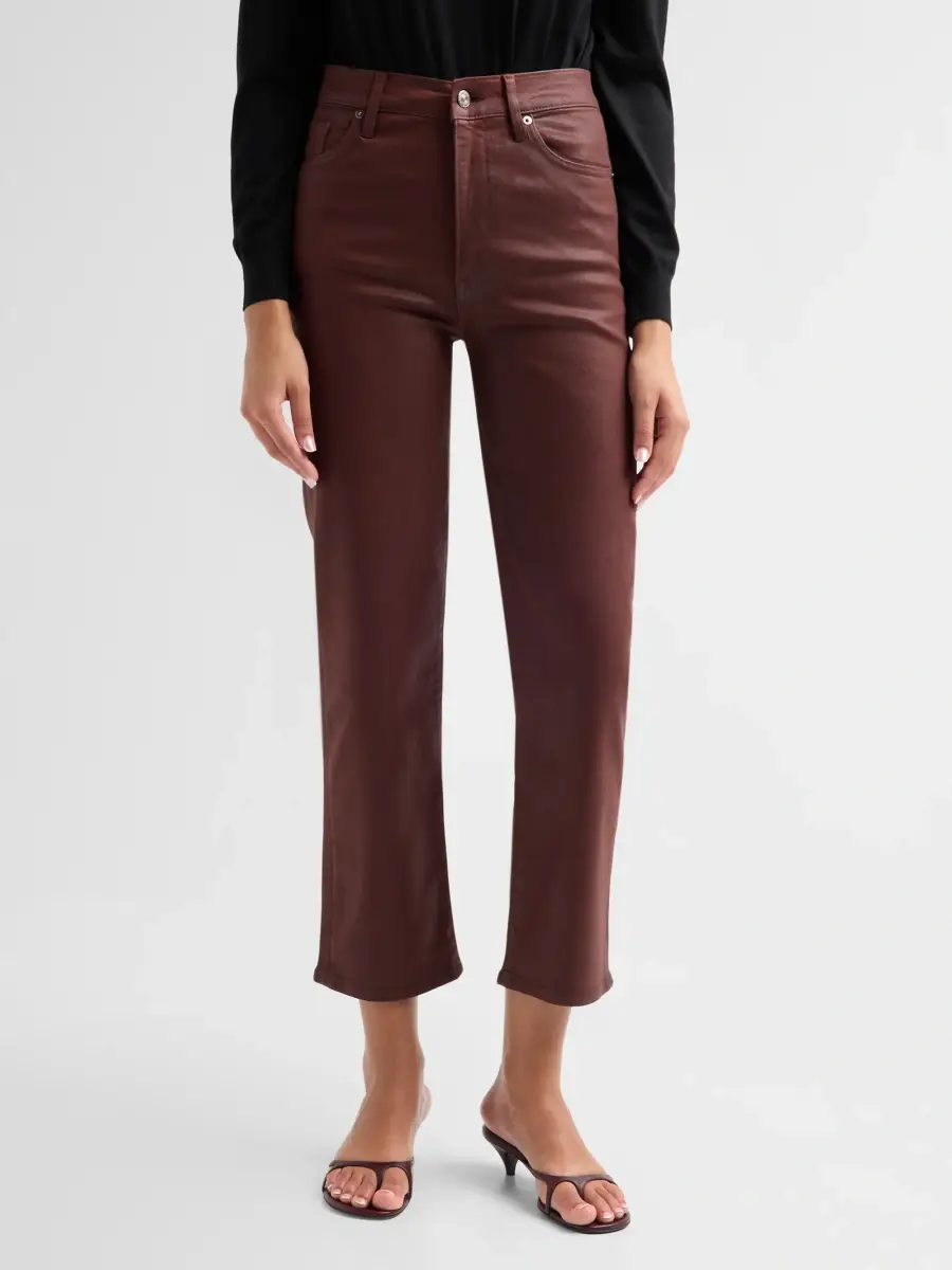 Frame Women's Le Sleek Coated Straight-Leg Crop Jeans | Thumbnail 4 Frame Women's Le Sleek Coated Straight-Leg Crop Jeans | Thumbnail 4