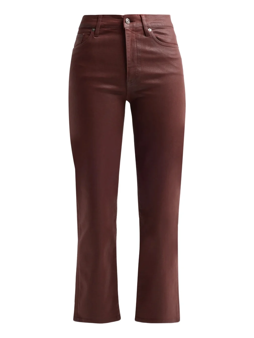 Frame Women's Le Sleek Coated Straight-Leg Crop Jeans
