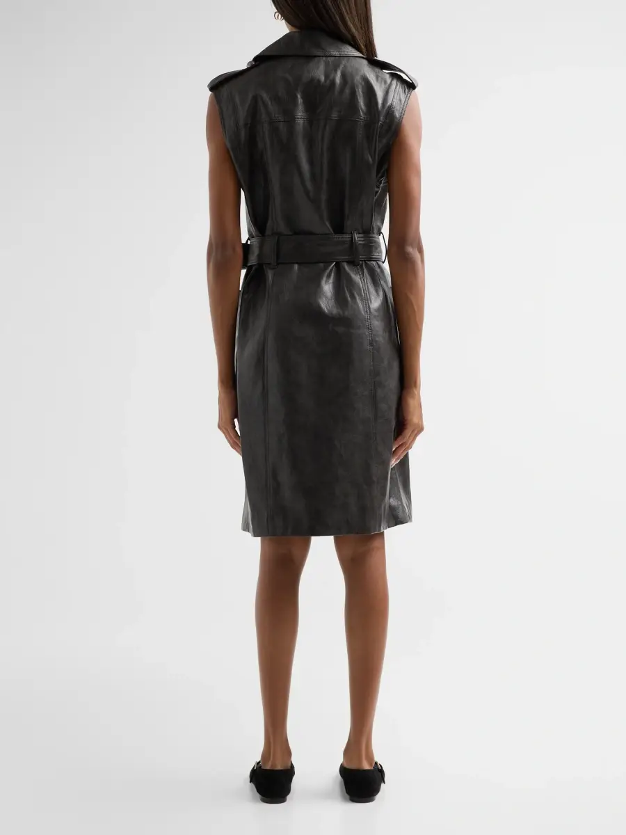 Kobi Halperin Women's Alexis Faux-Leather Trench Dress | Thumbnail 3