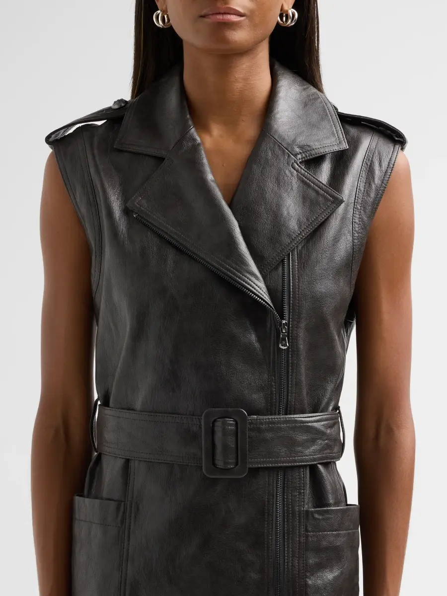 Kobi Halperin Women's Alexis Faux-Leather Trench Dress | Thumbnail 5