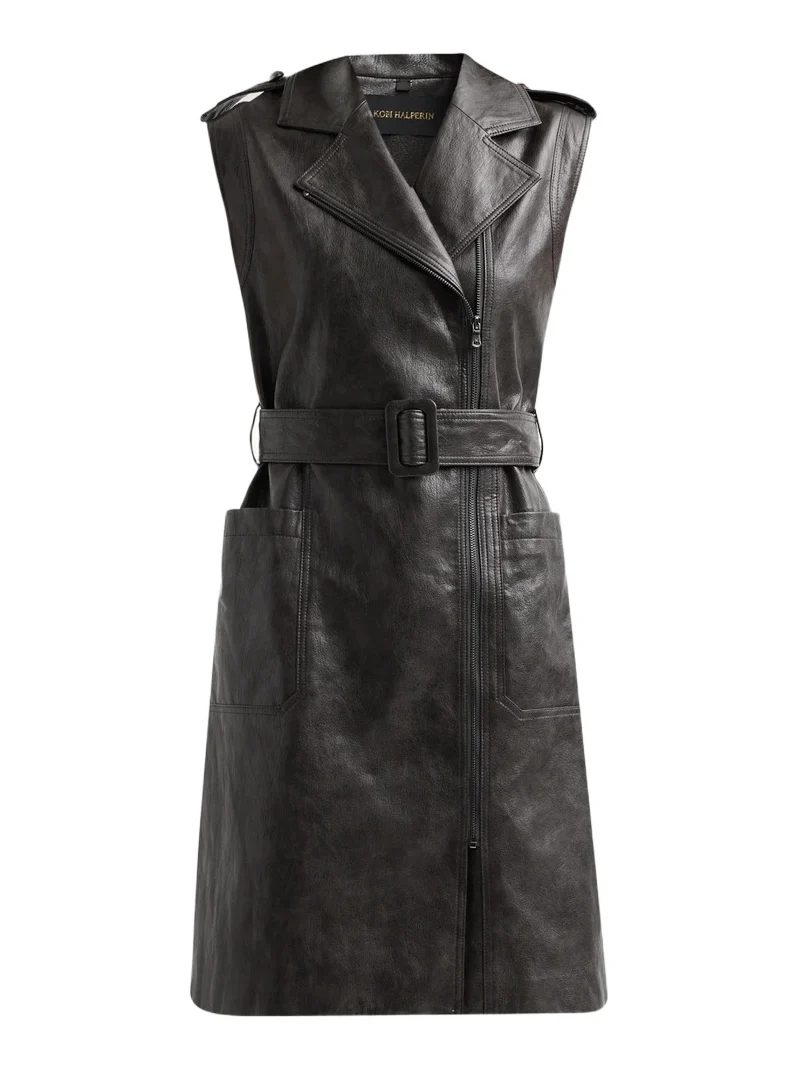 Kobi Halperin Women's Alexis Faux-Leather Trench Dress