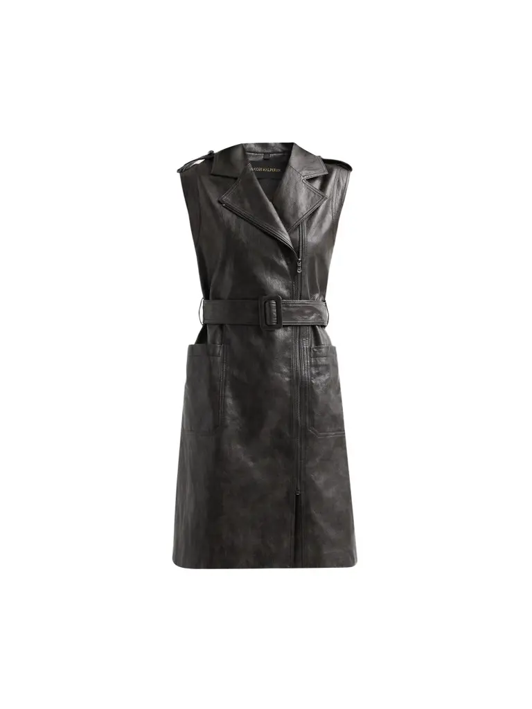 Women's Alexis Faux-Leather Trench Dress