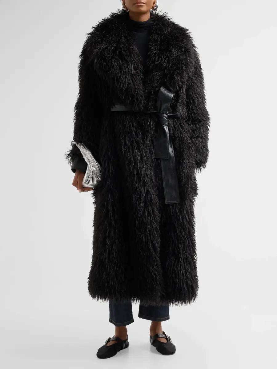 Kobi Halperin Women's Kallie Faux-Fur Belted Coat | Thumbnail 2