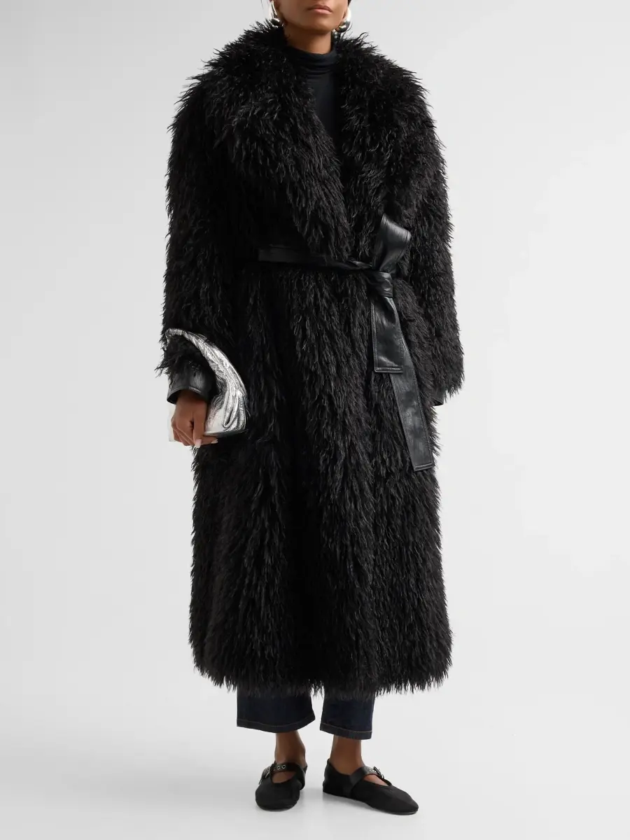 Kobi Halperin Women's Kallie Faux-Fur Belted Coat | Thumbnail 4