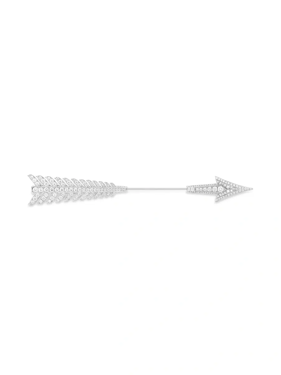 Boucheron Women's Flèche 18K White Gold & 1.68 TCW Diamond Brooch