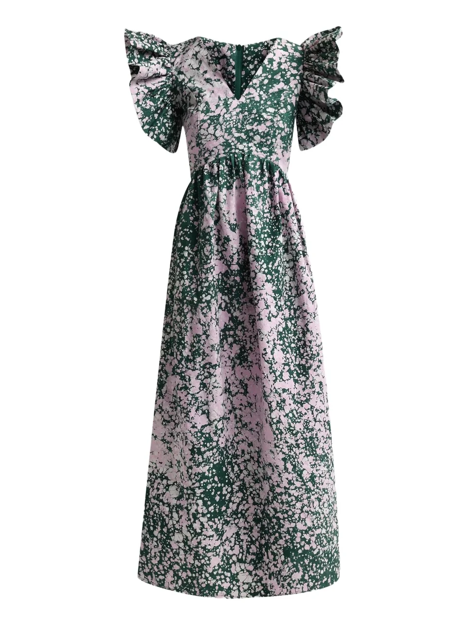 Women's Bisi Cotton Flutter-Sleeve Maxi Dress Women's Bisi Cotton Flutter-Sleeve Maxi Dress