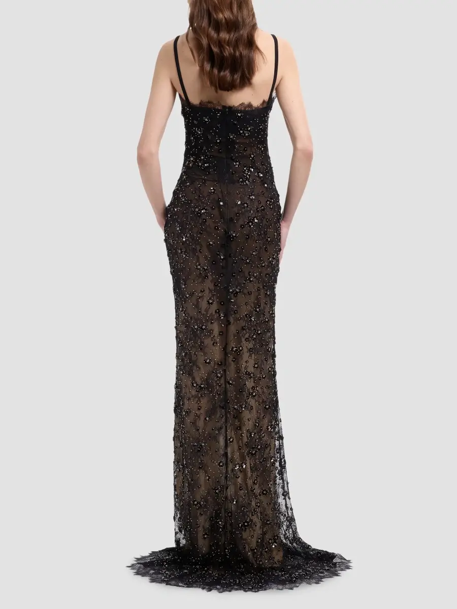 Elie Saab Women's Sequined Embroidered Lace Mermaid Gown | Thumbnail 3