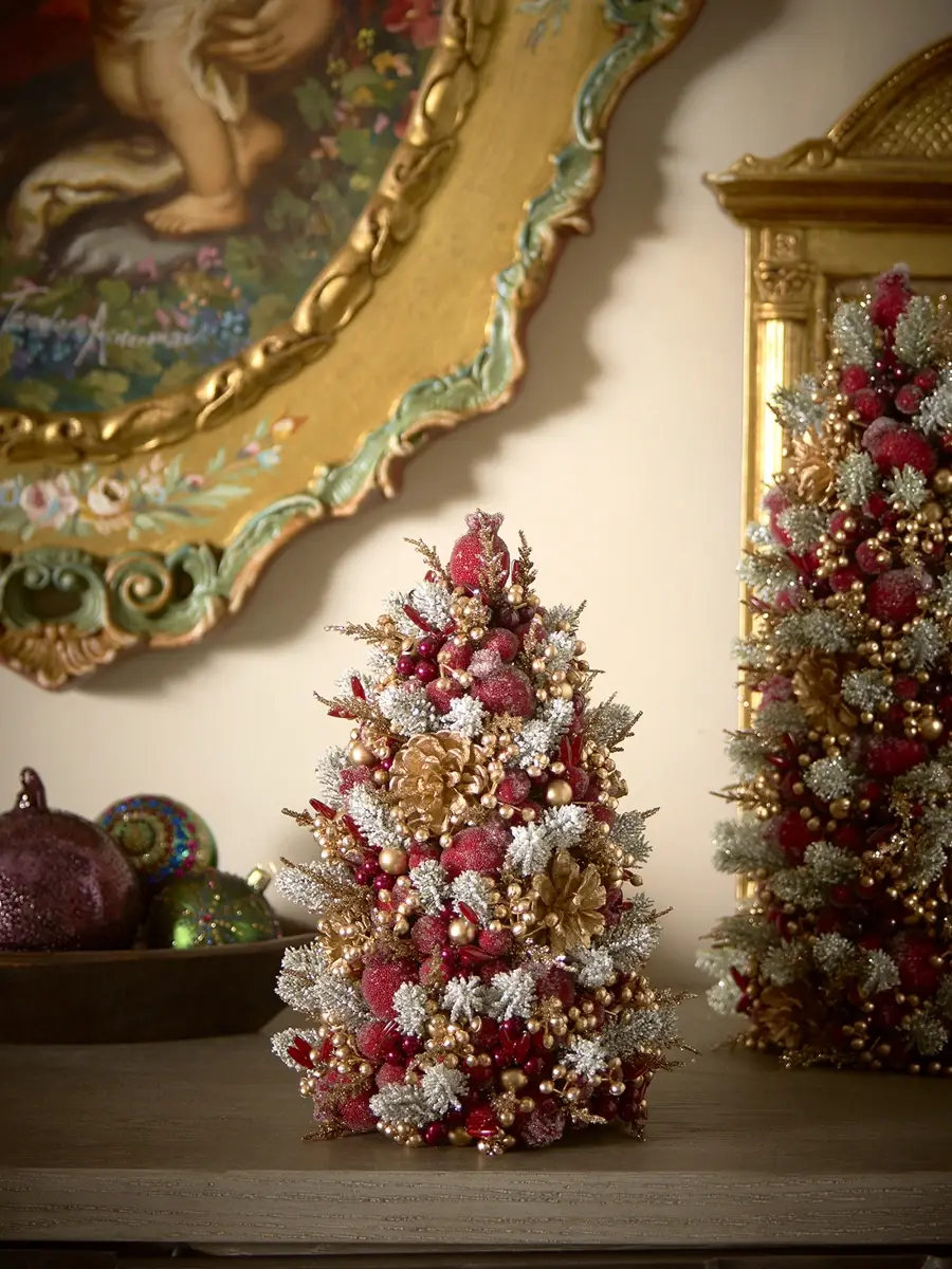 Salzburg Creations Glittering Garnet Tabletop Tree