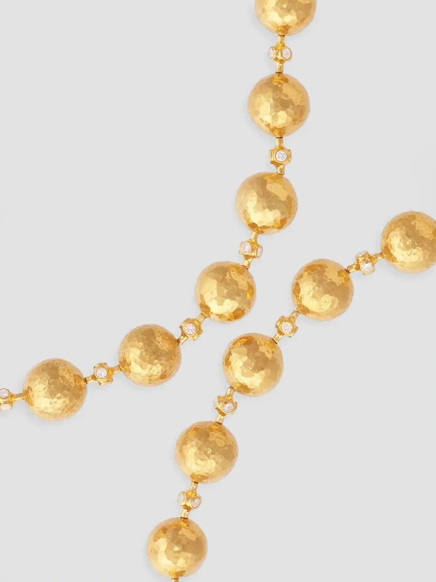 GURHAN Women's Spell Hammered Yellow Gold & 2.432 TCW Diamond Beaded Necklace | Thumbnail 4 GURHAN Women's Spell Hammered Yellow Gold & 2.432 TCW Diamond Beaded Necklace | Thumbnail 4