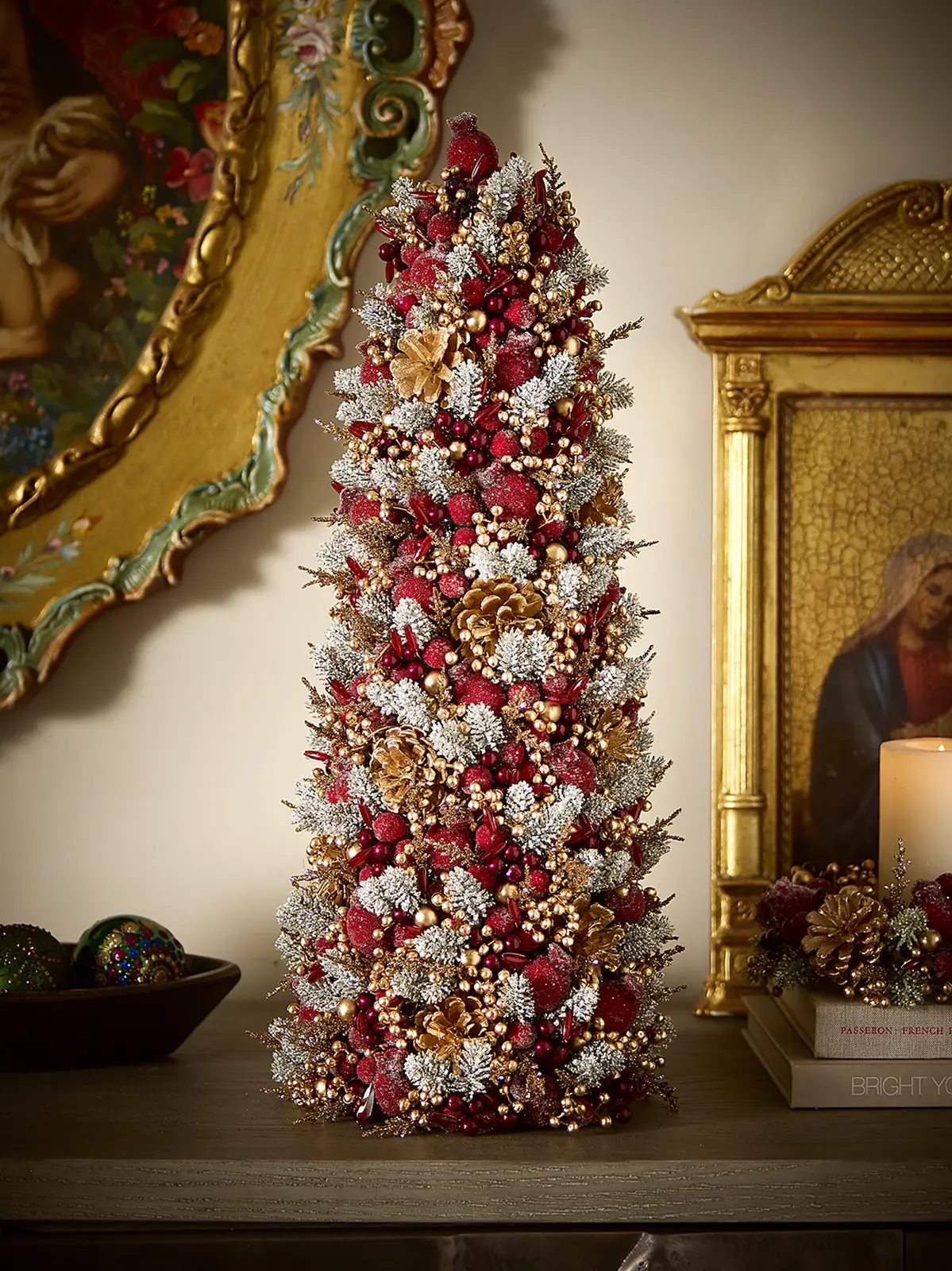 Salzburg Creations Glittering Garnet Tree/24"