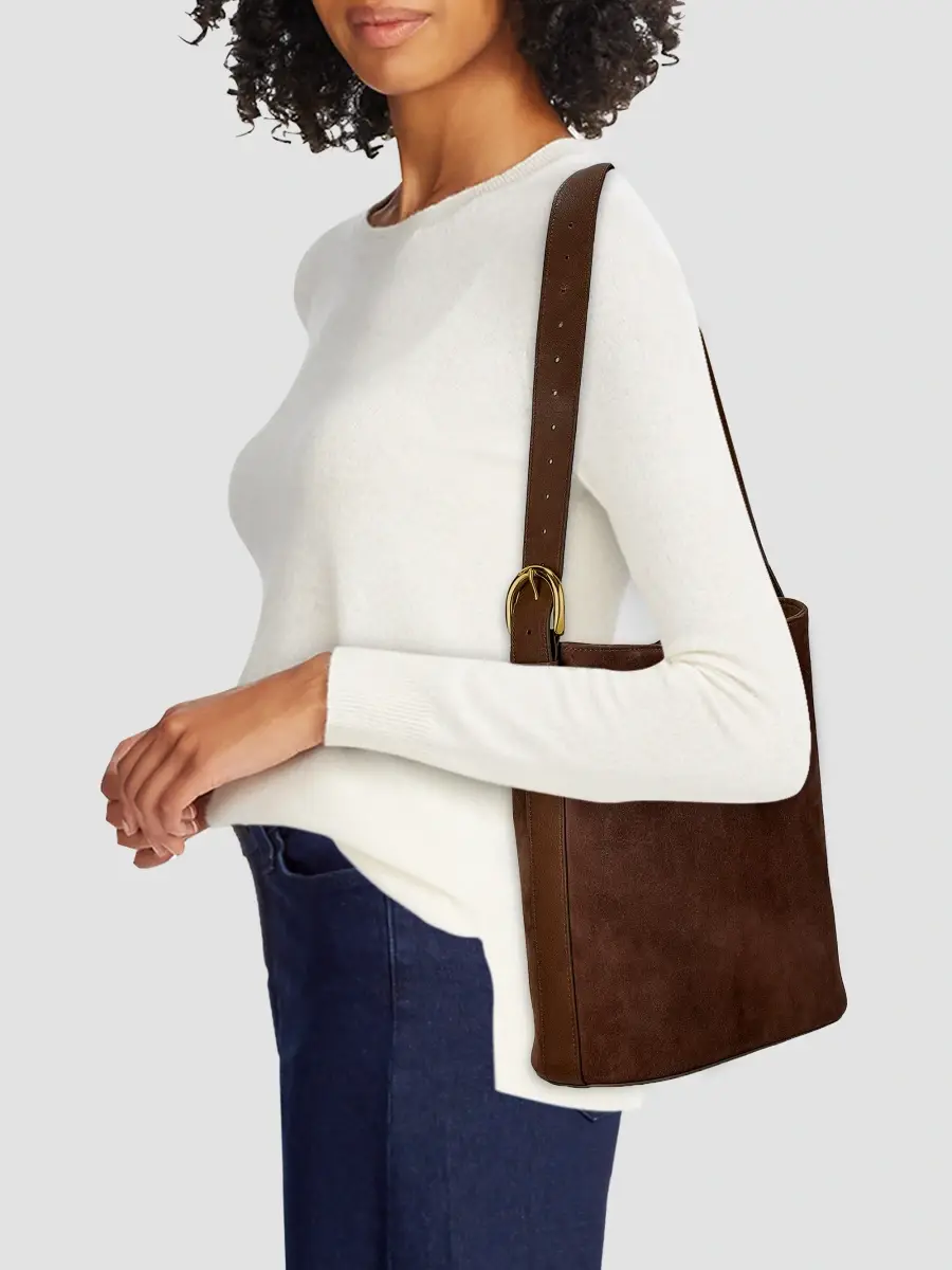 GiGi New York Women's Avery Suede Bucket Bag | Thumbnail 2