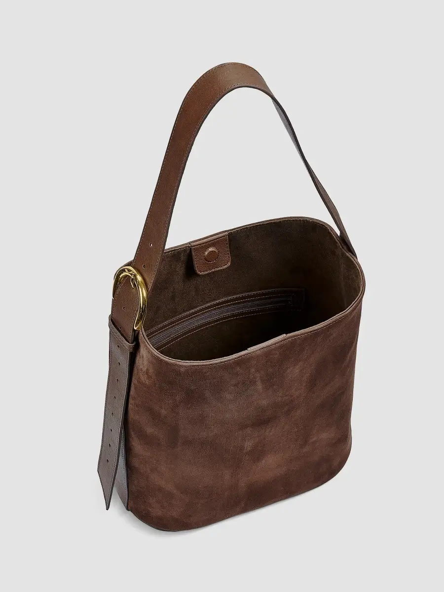 GiGi New York Women's Avery Suede Bucket Bag | Thumbnail 4
