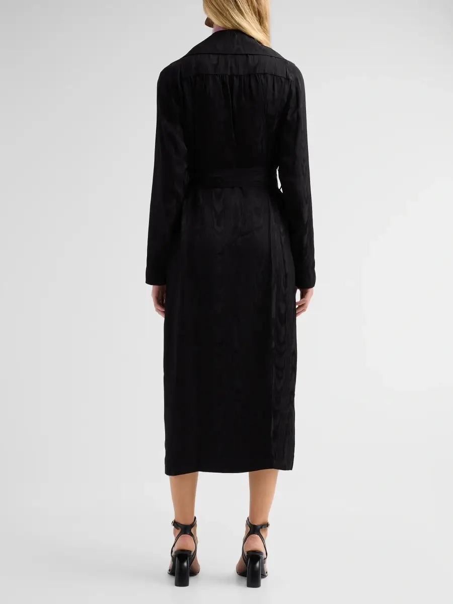 Dries Van Noten Women's Rolana Moiré Trench Coat | Thumbnail 3