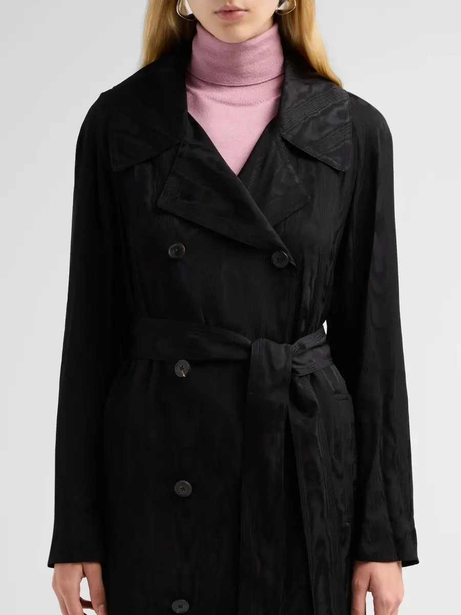 Dries Van Noten Women's Rolana Moiré Trench Coat | Thumbnail 5