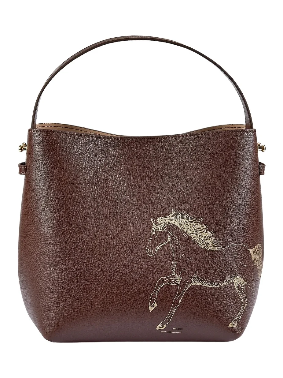 Women's Melissa Bamber X : The Equestrian Edition Graceful Horse Selena Leather Bucket Bag Women's Melissa Bamber X : The Equestrian Edition Graceful Horse Selena Leather Bucket Bag