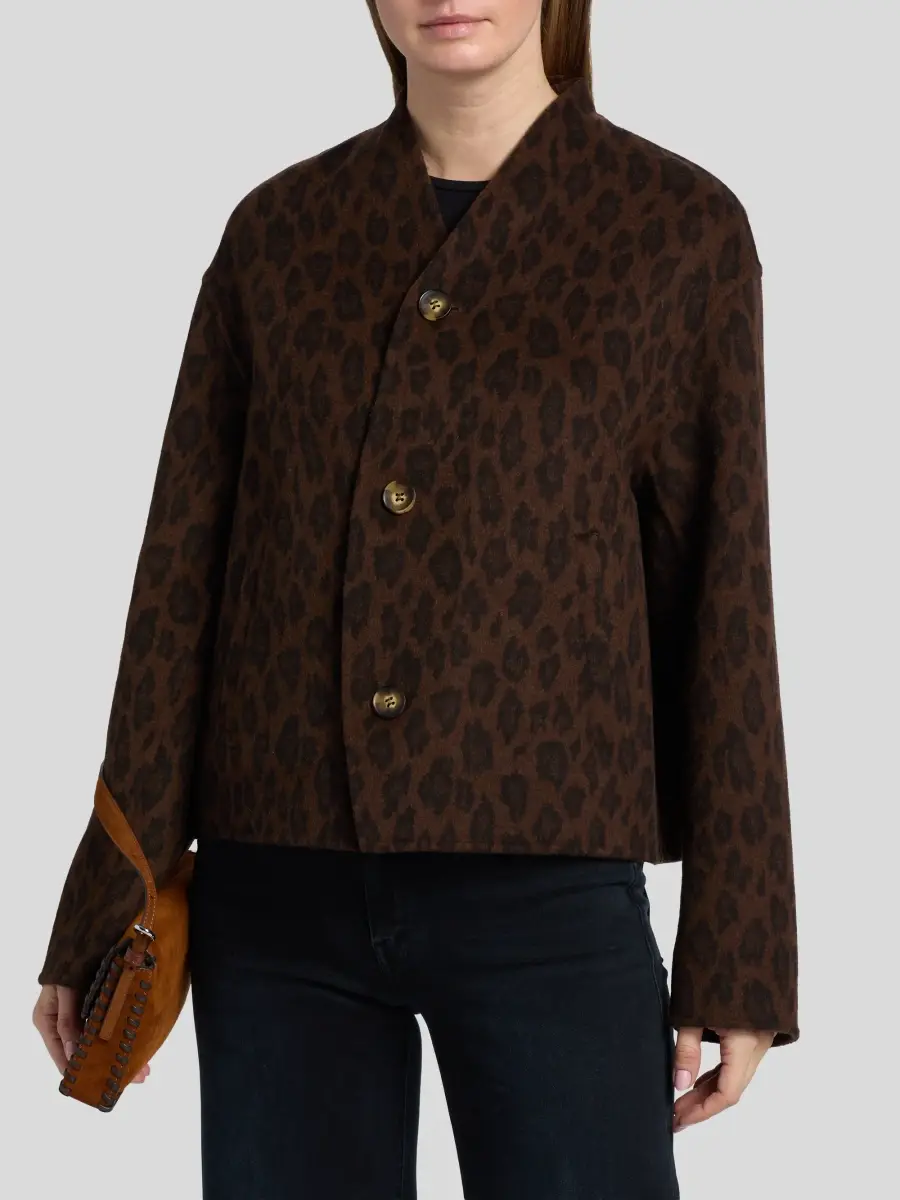 LAMARQUE Women's Hania Double-Face Wool-Blend Leopard Jacket | Thumbnail 3 LAMARQUE Women's Hania Double-Face Wool-Blend Leopard Jacket | Thumbnail 3