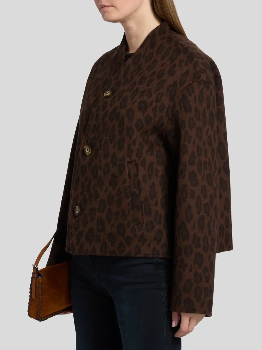 LAMARQUE Women's Hania Double-Face Wool-Blend Leopard Jacket | Thumbnail 4 LAMARQUE Women's Hania Double-Face Wool-Blend Leopard Jacket | Thumbnail 4