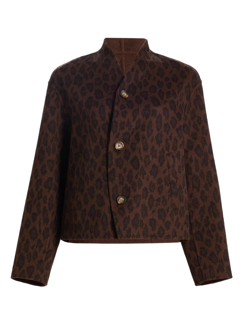 LAMARQUE Women's Hania Double-Face Wool-Blend Leopard Jacket