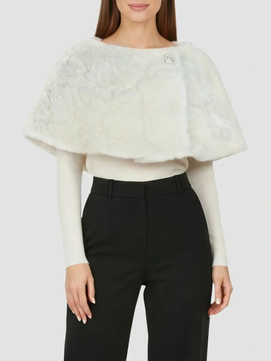 Gorski Women's Select Lamb Rose Cut Capelet | Thumbnail 3 Gorski Women's Select Lamb Rose Cut Capelet | Thumbnail 3