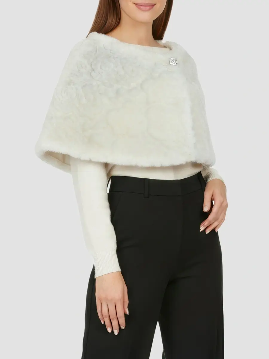 Gorski Women's Select Lamb Rose Cut Capelet | Thumbnail 4 Gorski Women's Select Lamb Rose Cut Capelet | Thumbnail 4