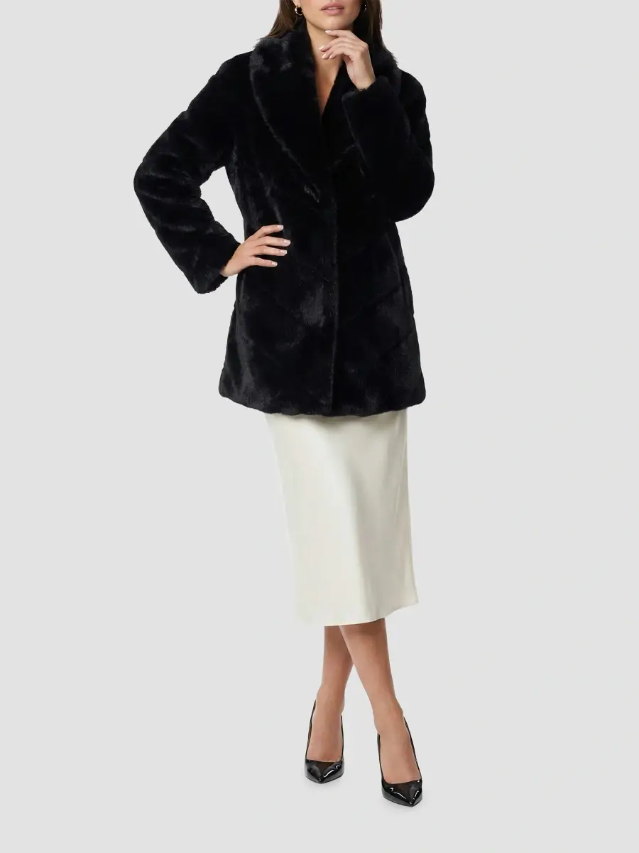 Lyla Grant Women's Faux Fur Mink Stroller Coat | Thumbnail 2 Lyla Grant Women's Faux Fur Mink Stroller Coat | Thumbnail 2