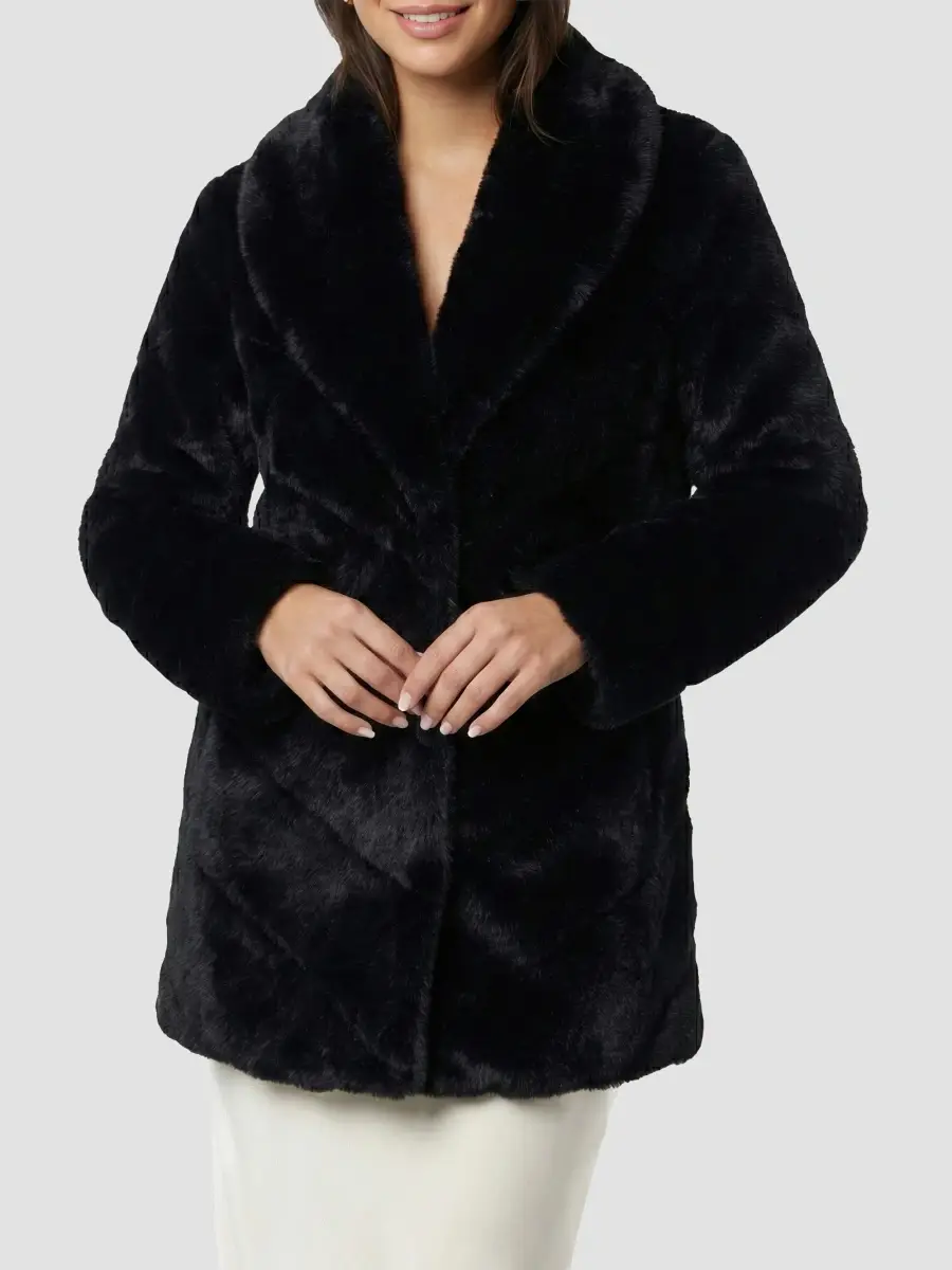 Lyla Grant Women's Faux Fur Mink Stroller Coat | Thumbnail 6 Lyla Grant Women's Faux Fur Mink Stroller Coat | Thumbnail 6
