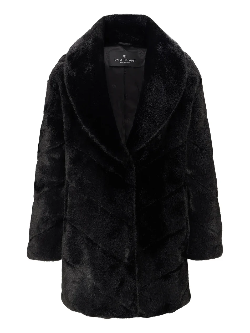 Women's Faux Fur Mink Stroller Coat Women's Faux Fur Mink Stroller Coat