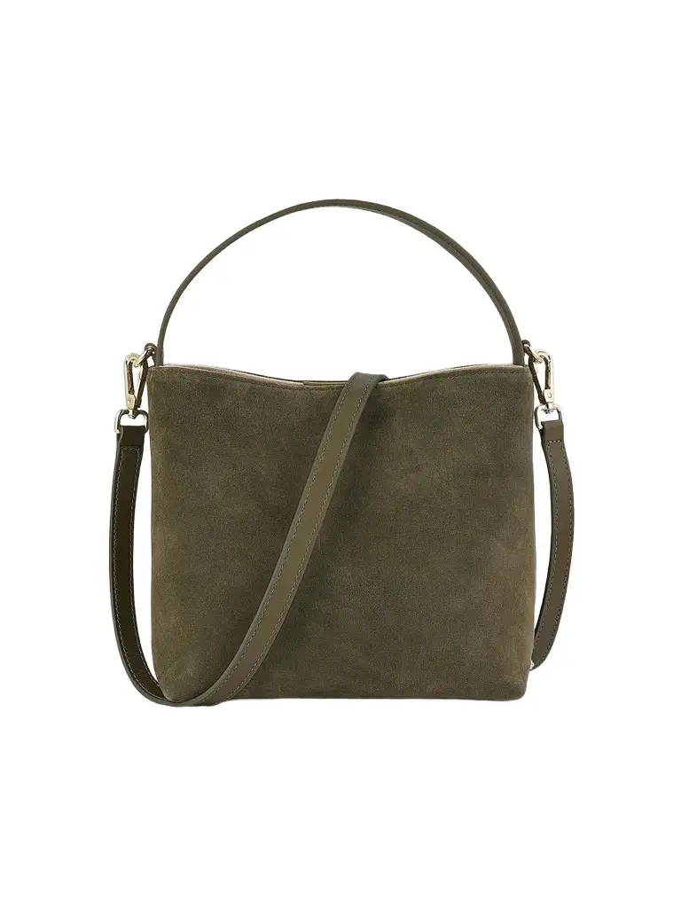 GiGi New York Women's Tate Suede Bucket Bag