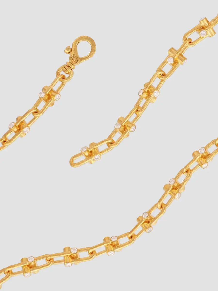 GURHAN Women's Pointelle 18K & 22K Yellow Gold & 5.85 TCW Diamond Chain Necklace | Thumbnail 3