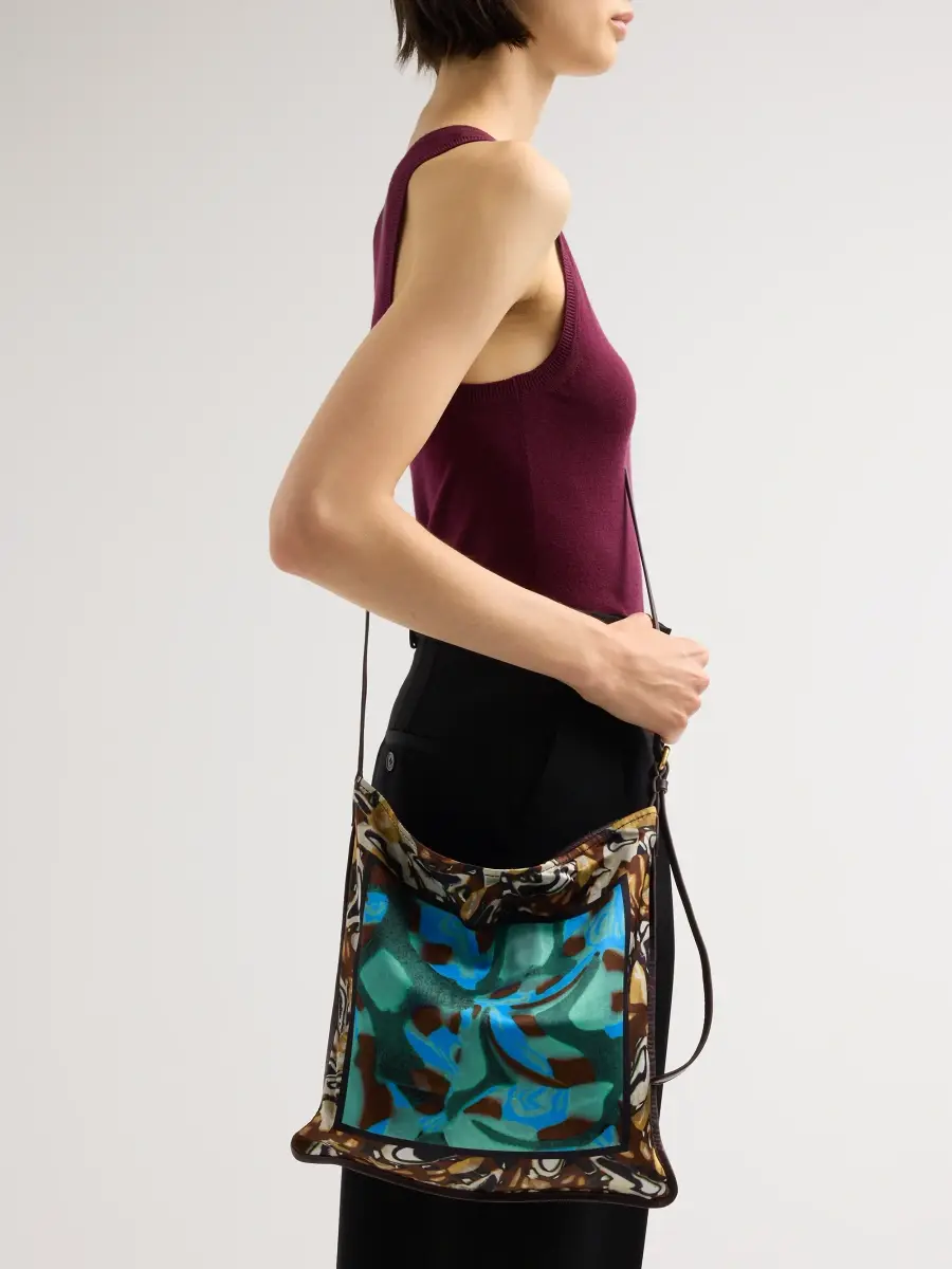 Dries Van Noten Women's Medium Scarf-Print Shoulder Bag | Thumbnail 2 Dries Van Noten Women's Medium Scarf-Print Shoulder Bag | Thumbnail 2