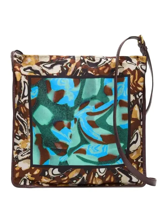 Women's Medium Scarf-Print Shoulder Bag