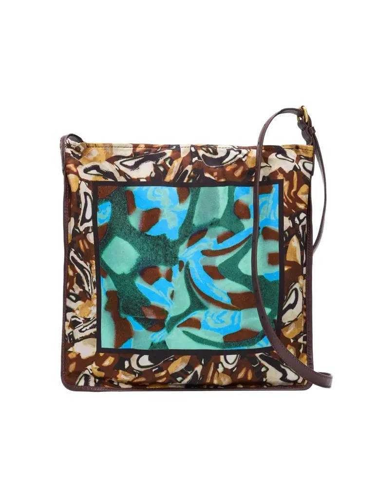 Women's Medium Scarf-Print Shoulder Bag Women's Medium Scarf-Print Shoulder Bag