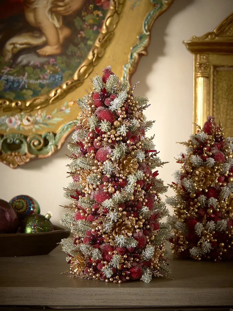 Salzburg Creations Glittering Garnet Tabletop Tree