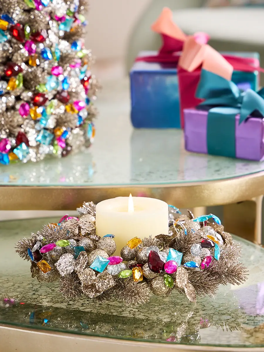 Salzburg Creations Bright Holiday Candle Wreath