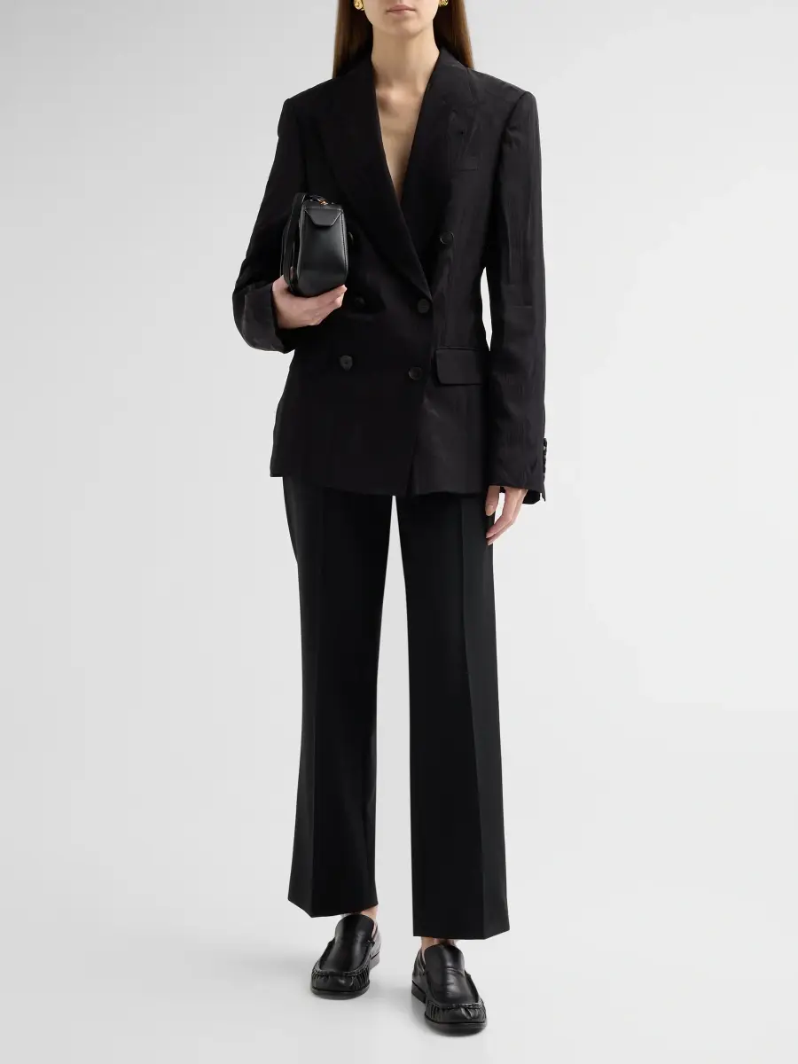 Dries Van Noten Women's Barrysta Moiré Double-Breasted Blazer | Thumbnail 2