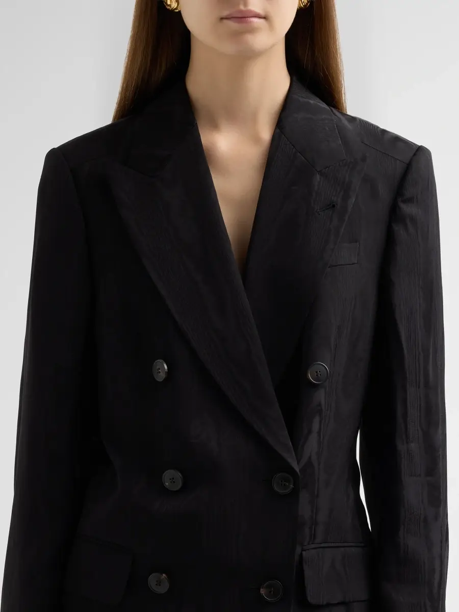 Dries Van Noten Women's Barrysta Moiré Double-Breasted Blazer | Thumbnail 5