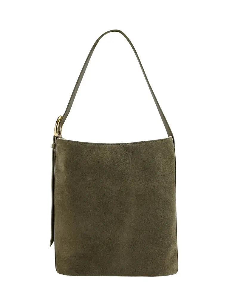 GiGi New York Women's Avery Suede Bucket Bag
